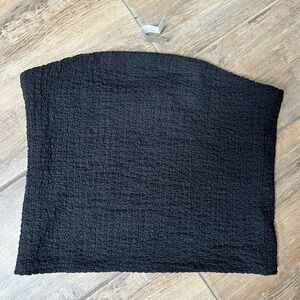 J. Crew Black Textured Tube Top